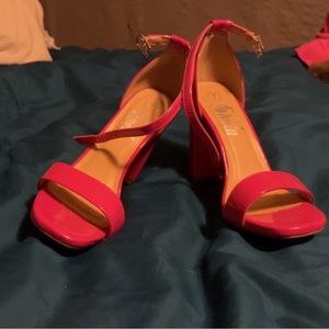 Pink high heels